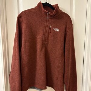 The North Face Men's Zip-Up Sweater in Maroon